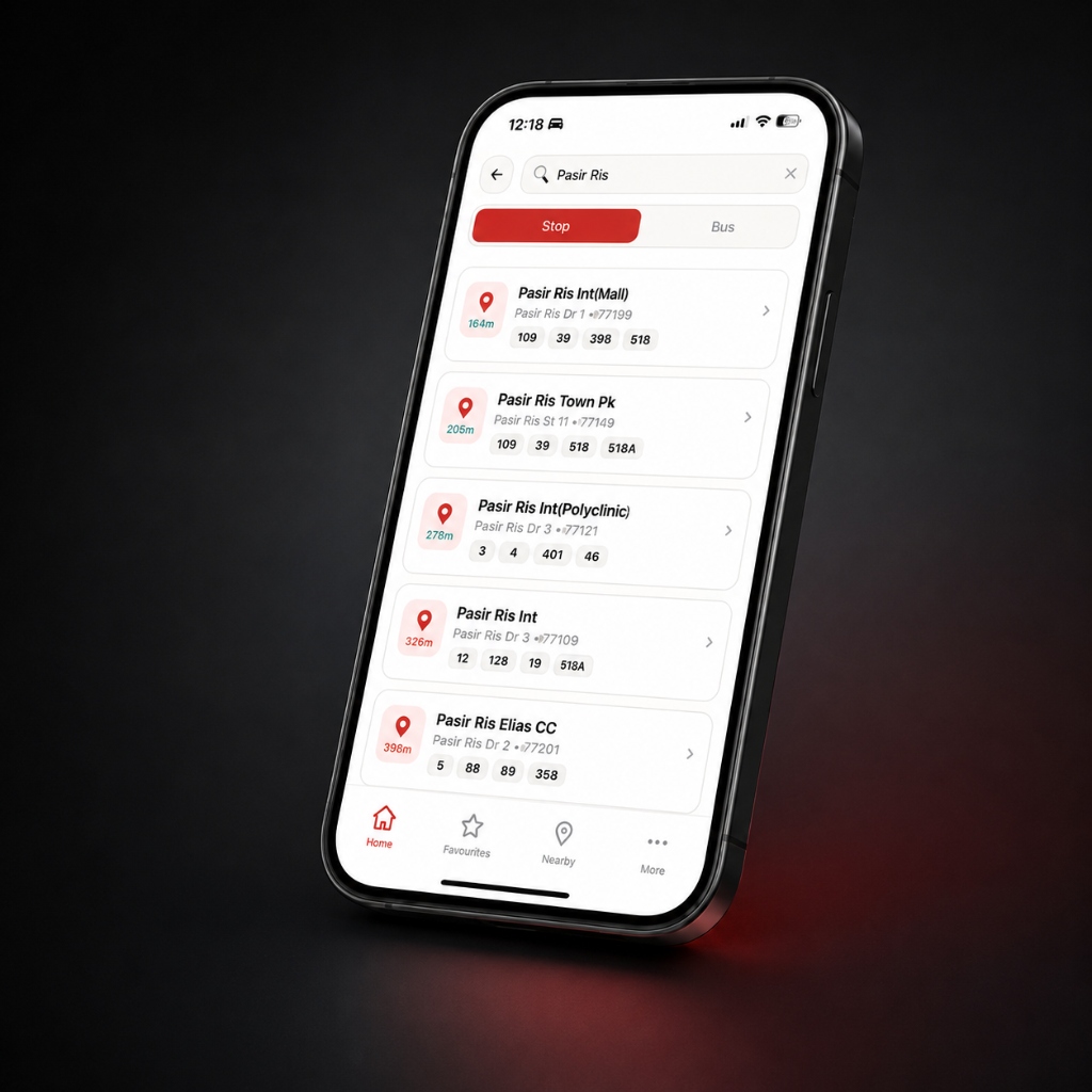 Transit app UI showcase